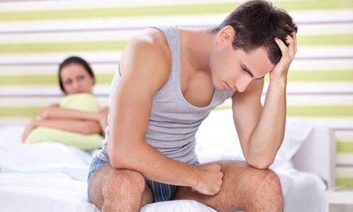 A man suffers from complications of prostatitis